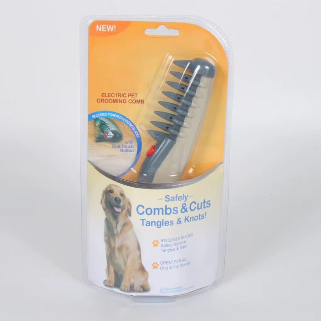 Electric Pet Dog Grooming Comb Remove Mats Tangles Cat Hair Trimmer Knot Out Remove Mats Tangles Tool Supplies Grooming