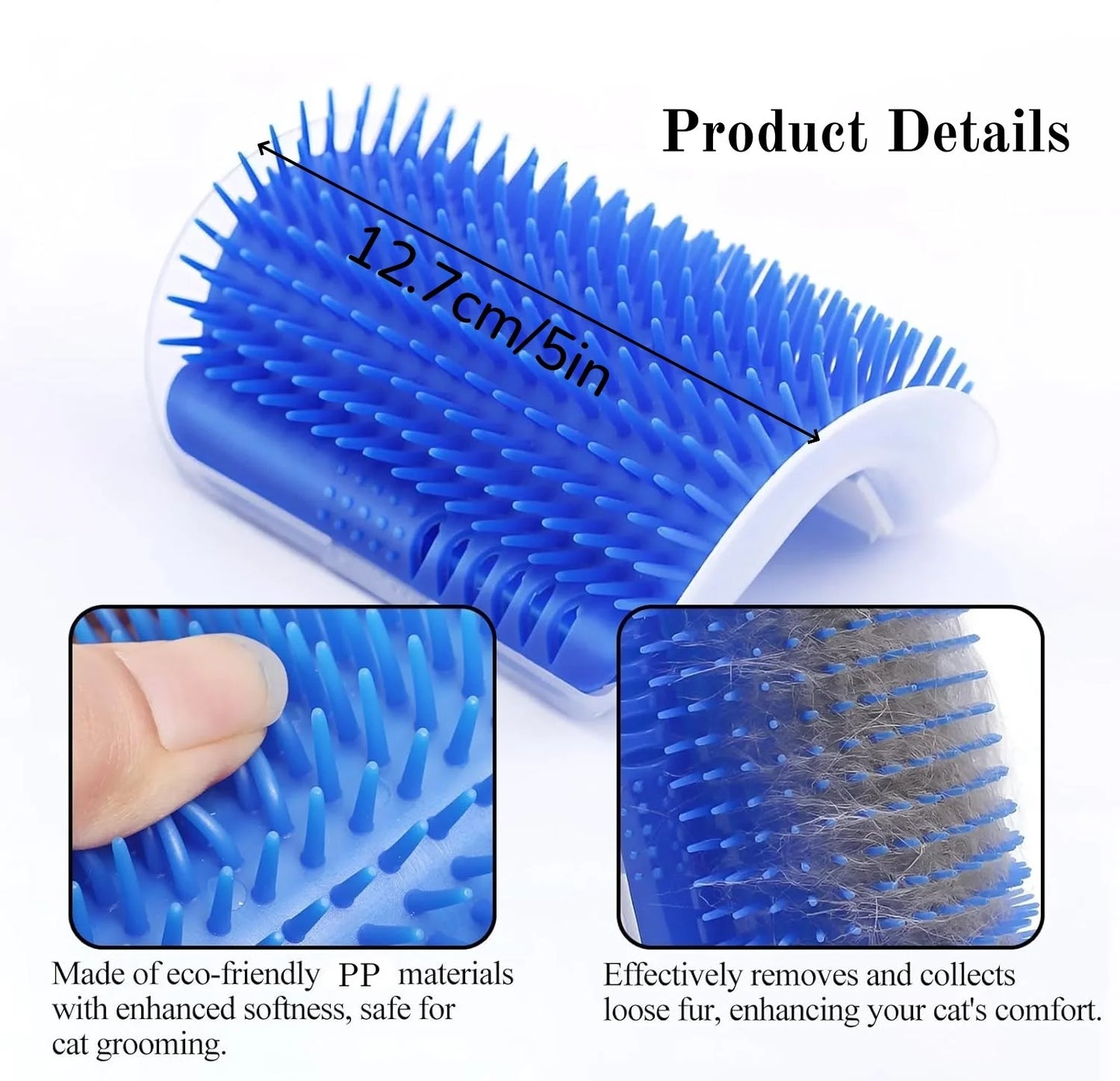 Cat Corner Scratcher Self Groomer, 2 Pcs Softer Cat Face Scratchers Wall Corner Grooming Massage Combs for Long & Short Fur Cats
