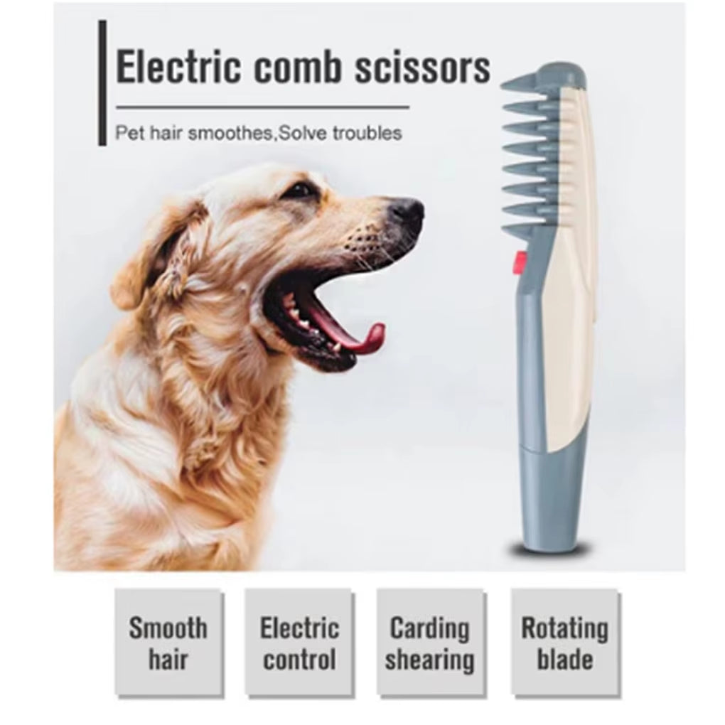 Electric Pet Dog Grooming Comb Remove Mats Tangles Cat Hair Trimmer Knot Out Remove Mats Tangles Tool Supplies Grooming