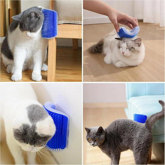 Cat Corner Scratcher Self Groomer, 2 Pcs Softer Cat Face Scratchers Wall Corner Grooming Massage Combs for Long & Short Fur Cats