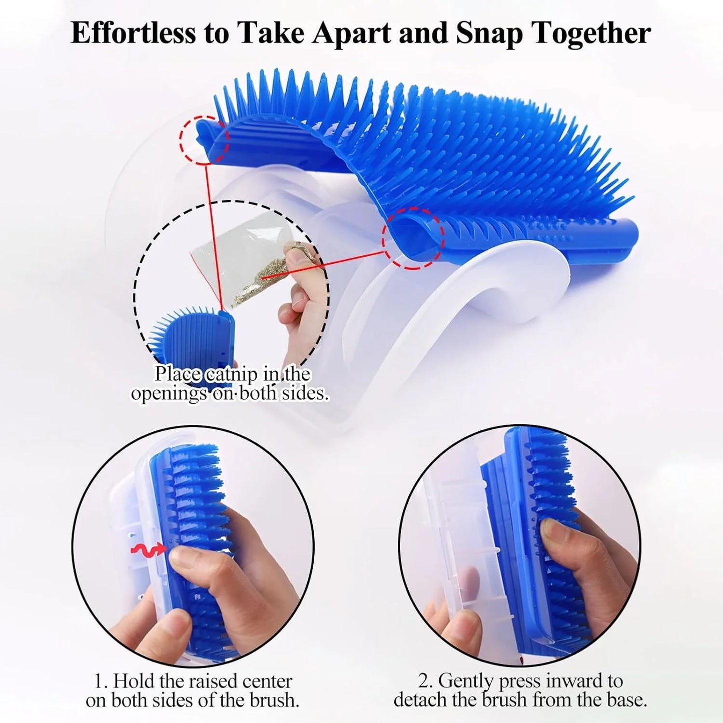 Cat Corner Scratcher Self Groomer, 2 Pcs Softer Cat Face Scratchers Wall Corner Grooming Massage Combs for Long & Short Fur Cats