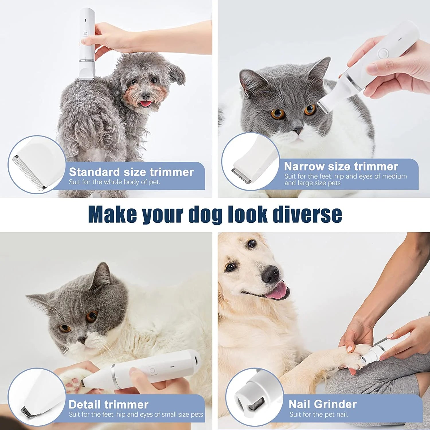 pet rechargable grooming kit